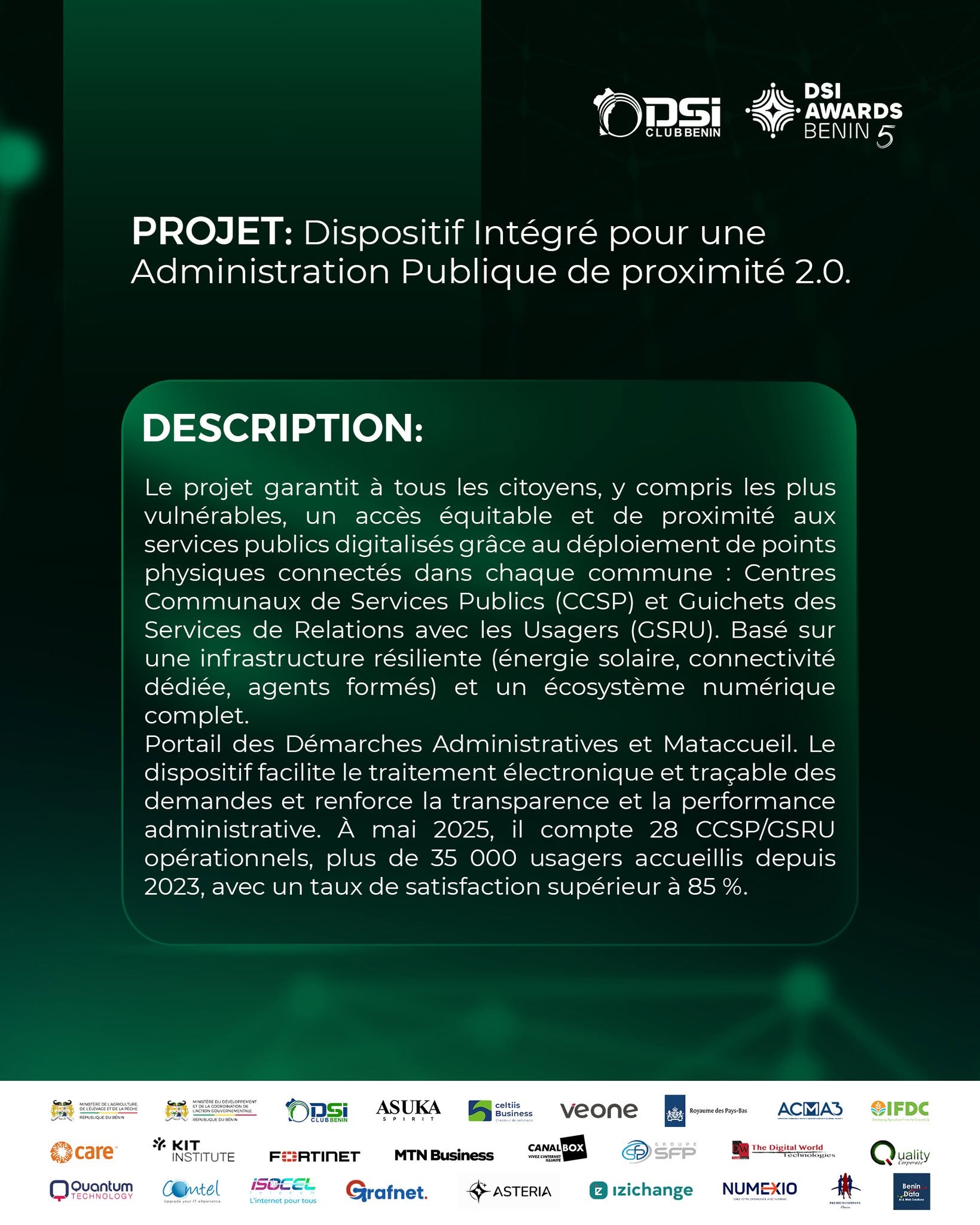 Projet Dispositif intégré pour une Administration Publique de proximité 2.0