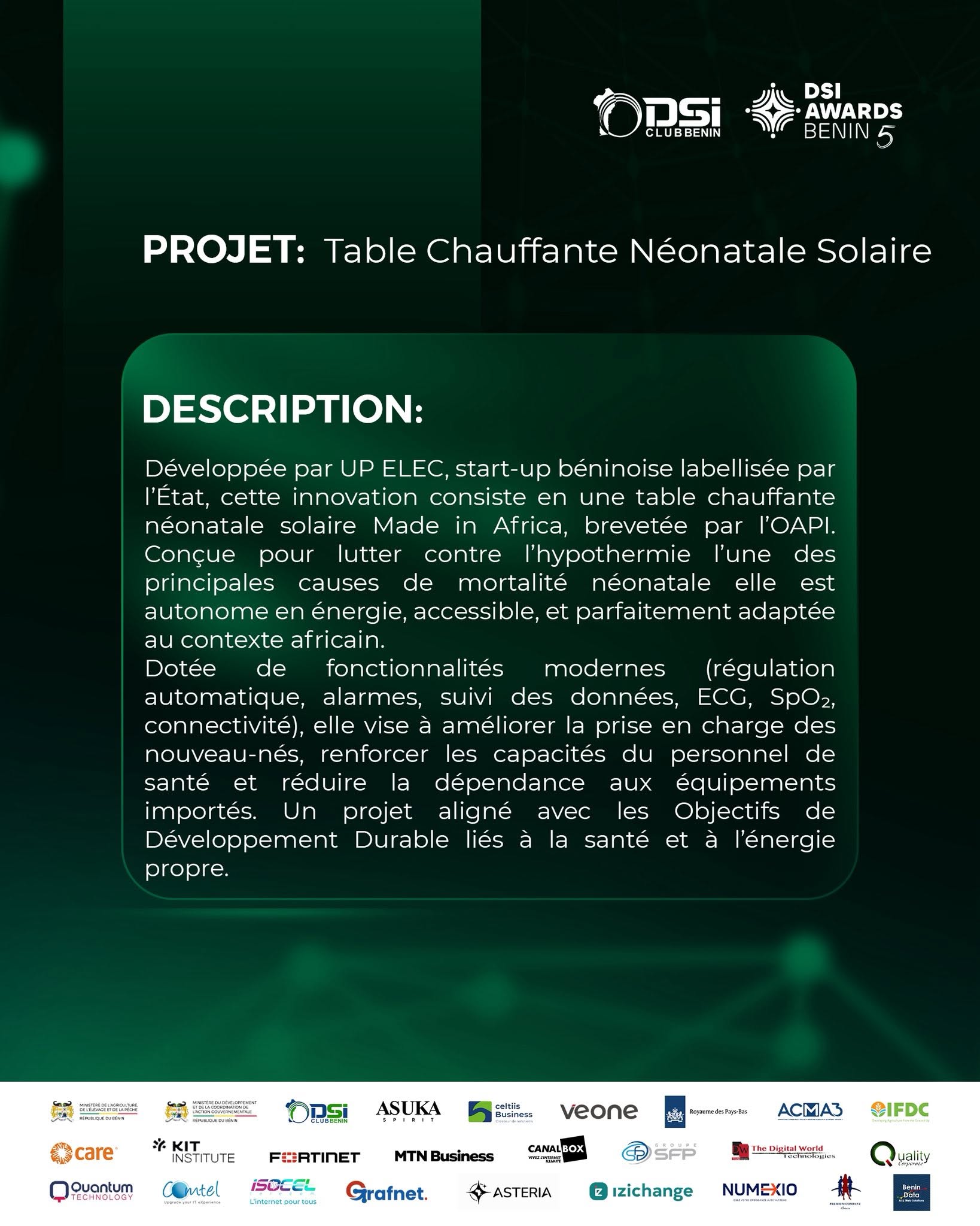 Projet Table Chauffante Néonatale Solaire