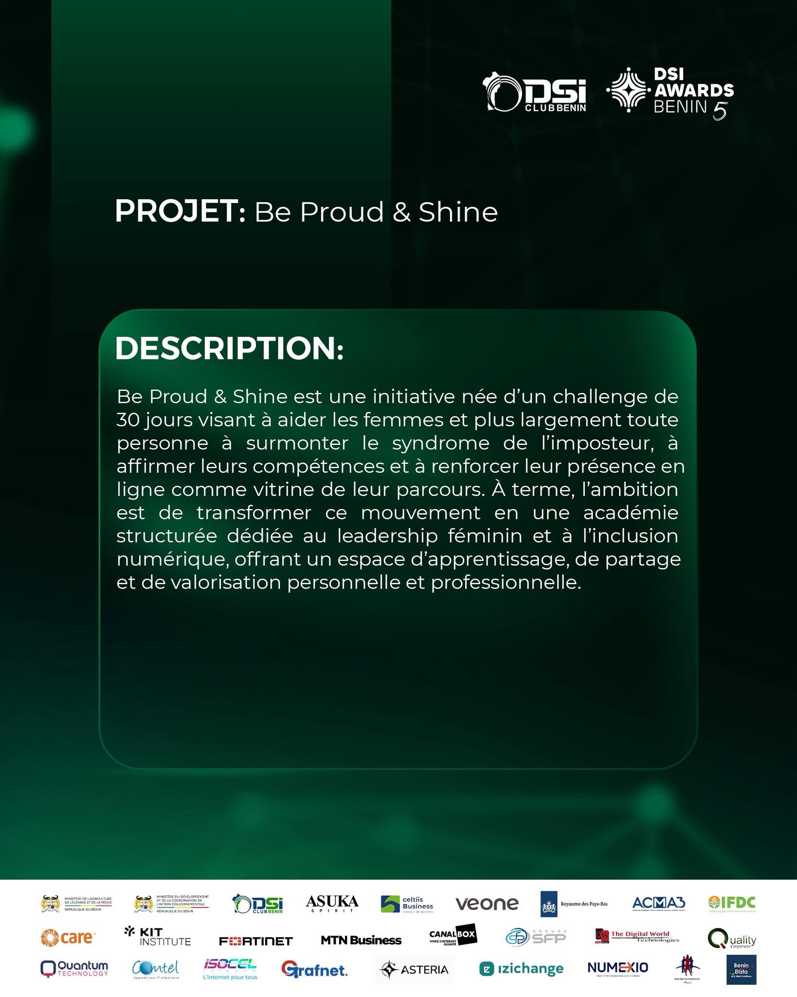 Projet Be Proud And Shine